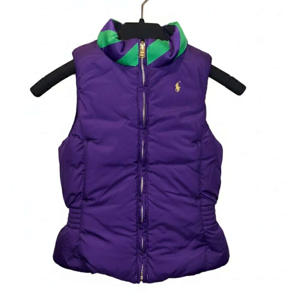 Ralph Lauren Purple and Green Girl’s Puffer Vest